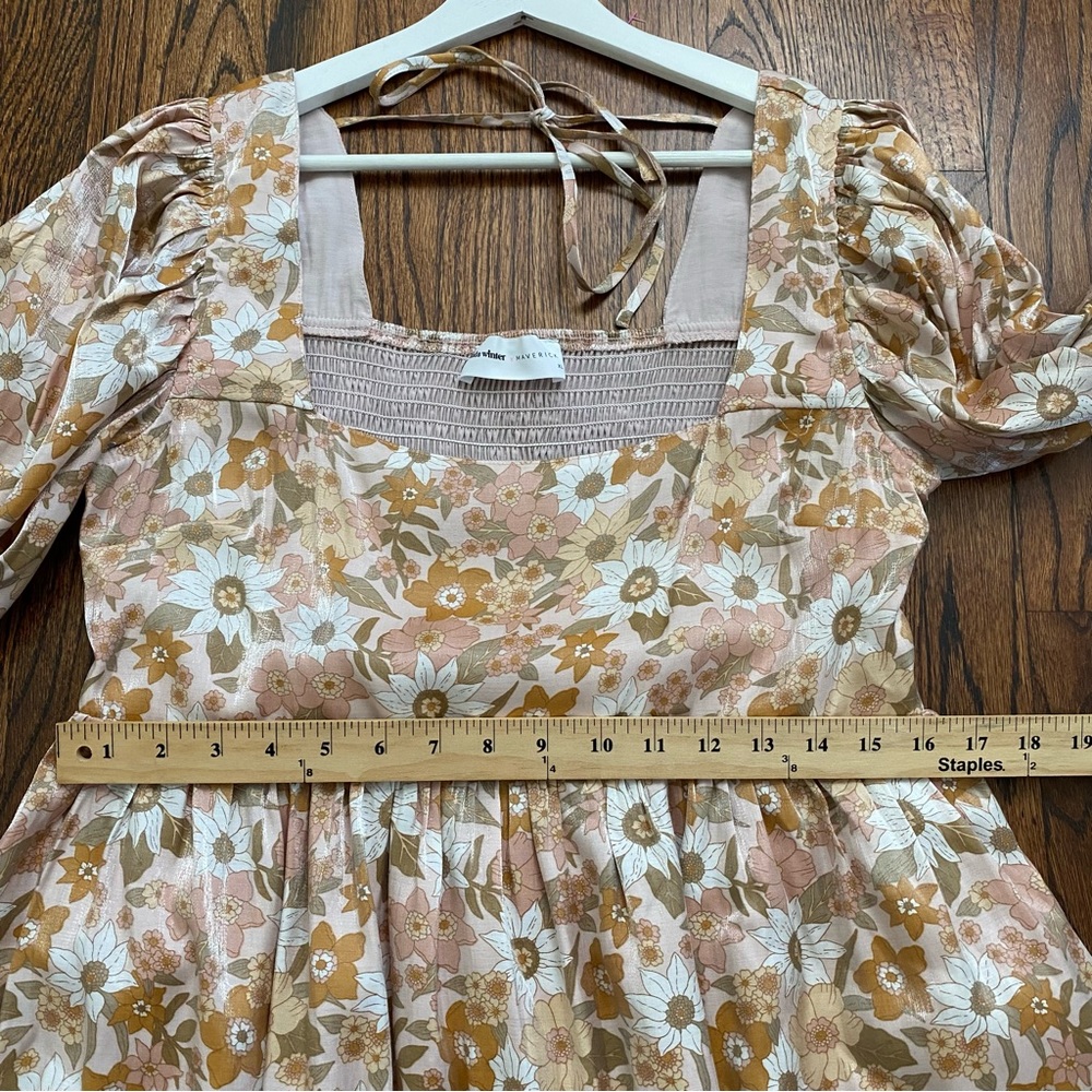 Vada Winter Women’s Blythe Dress Boho Floral Long Sleeve Size XL Fairy - Picture 14 of 16